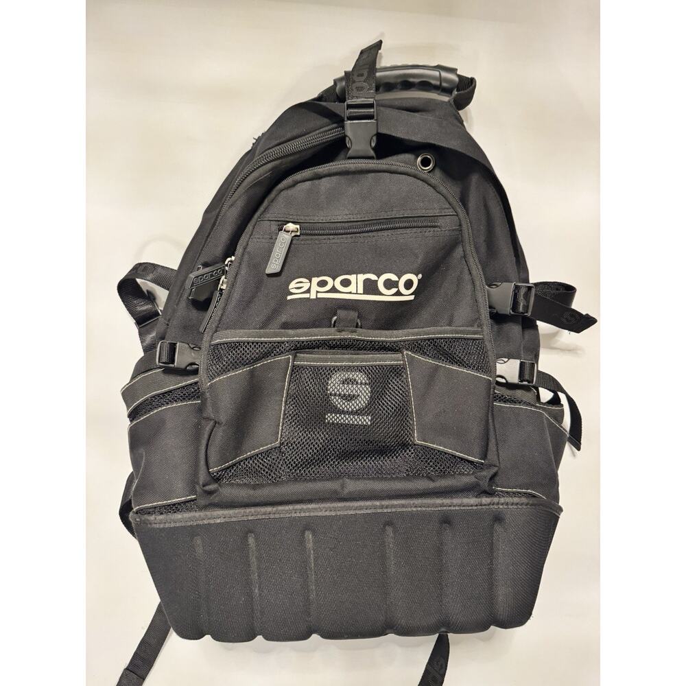 Sparco City Deluxe Backpack Black SP016520N Racing Laptop Travel Bag